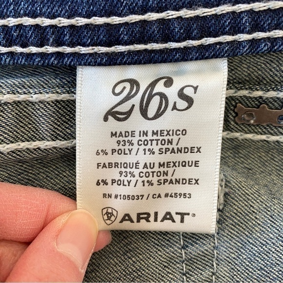ARIAT Ruby Bootcut Jeans Low Rise Womens 26S Bling Jeweled Embellished - Picture 11 of 14